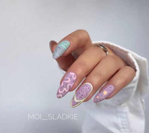 Delicate manicure long nails new