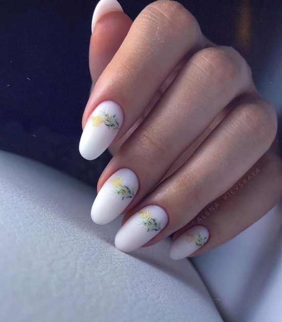 Spring print on long nails