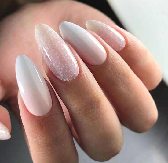 Manucure délicate ongles longs