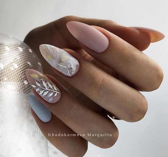 Fashionable shape of long nails