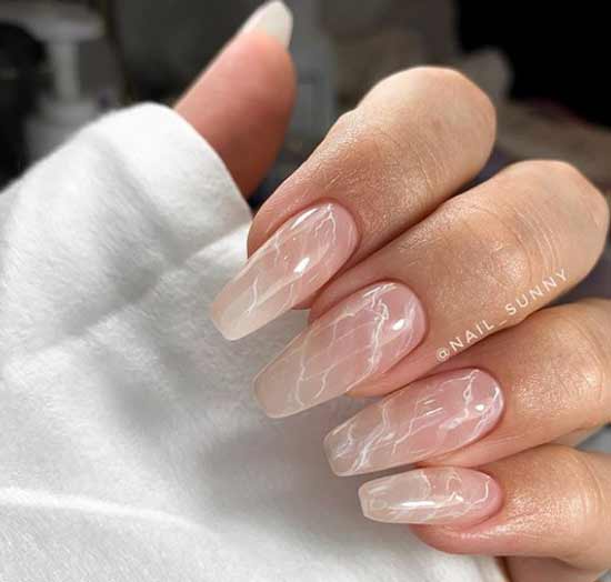 Long nails fashion delicate design