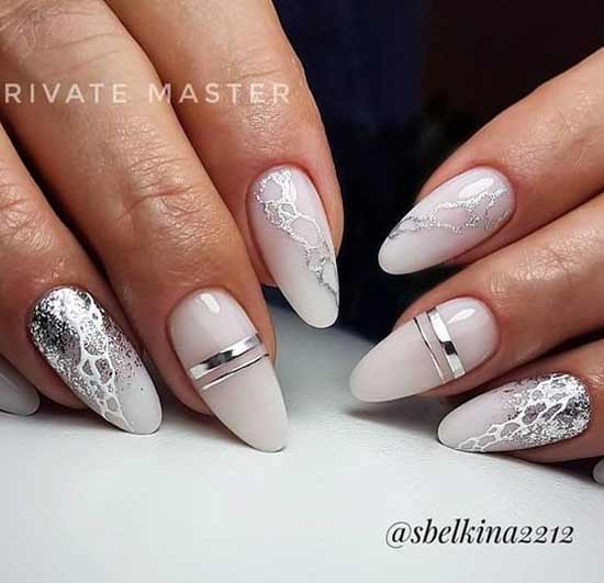 Long nails fashionable manicure