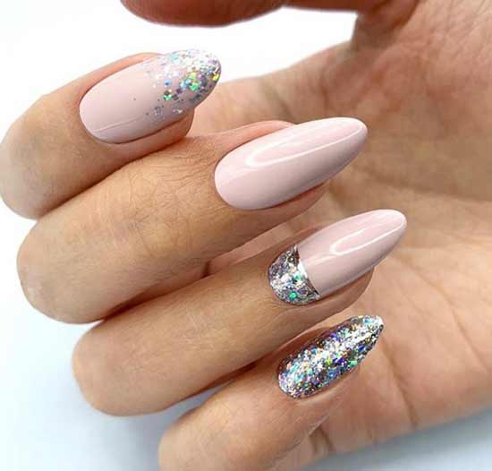 Cool glitter manicure