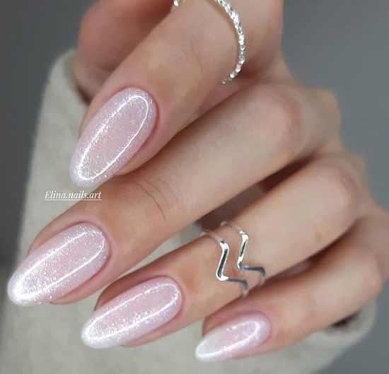 Beautiful pale pink manicure