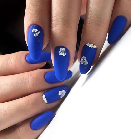 Beautiful blue manicure