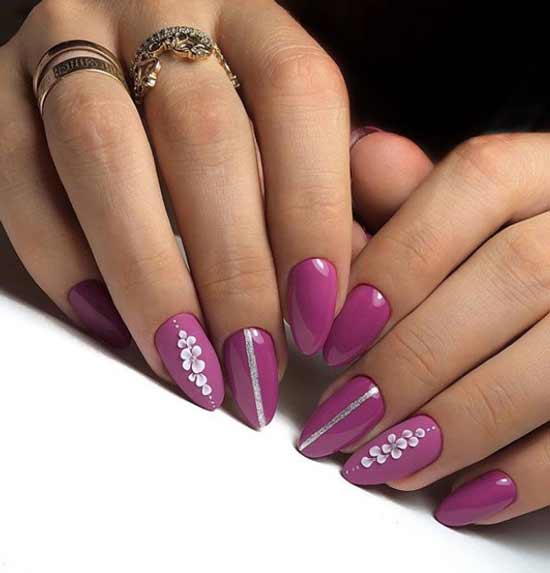 Beautiful manicure in dark colors