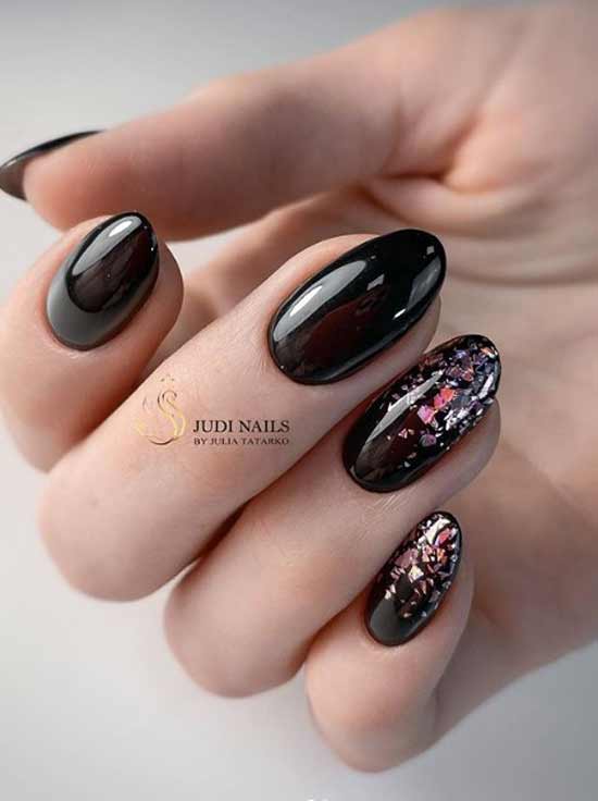 Noir avec des paillettes chics