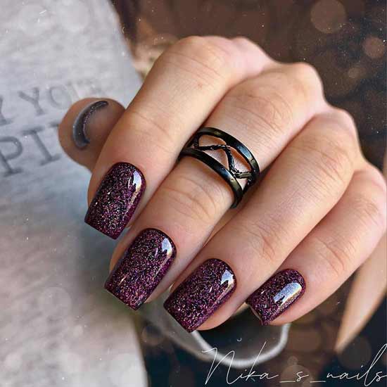 Luxurious manicure on medium length nails photo