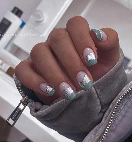 Chic manicure with foil