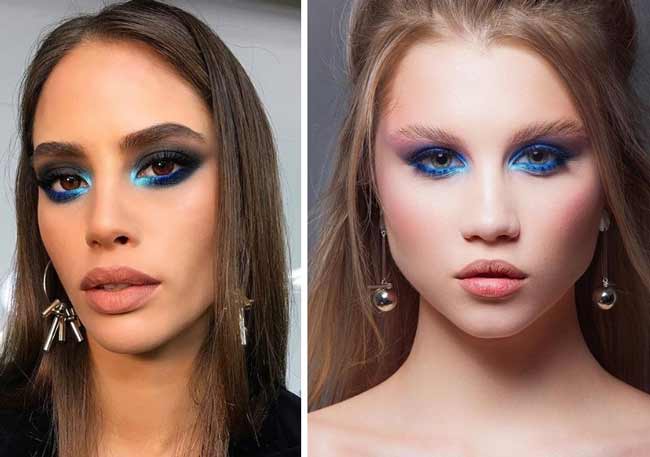 Maquillage bleu à la mode 2020 photo