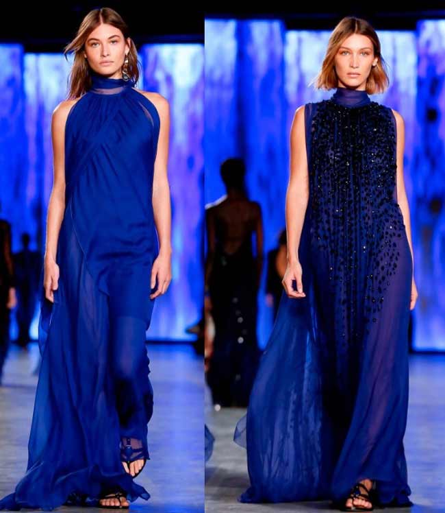 Maxi dresses in classic blue 2020