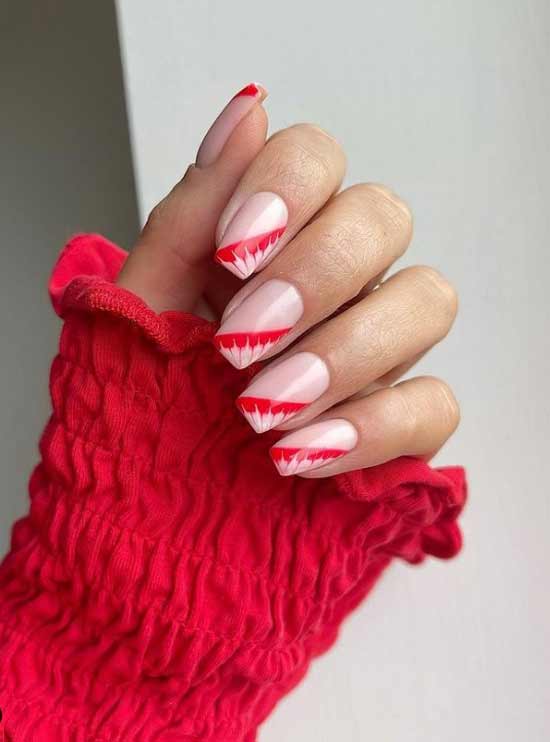 Spring pink manicure