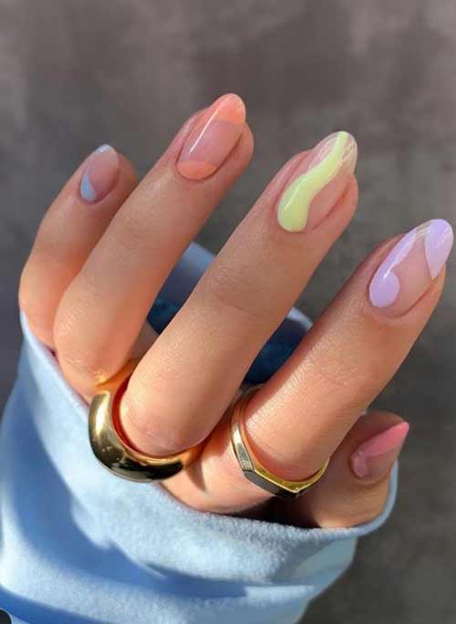 Manicure in spring shades