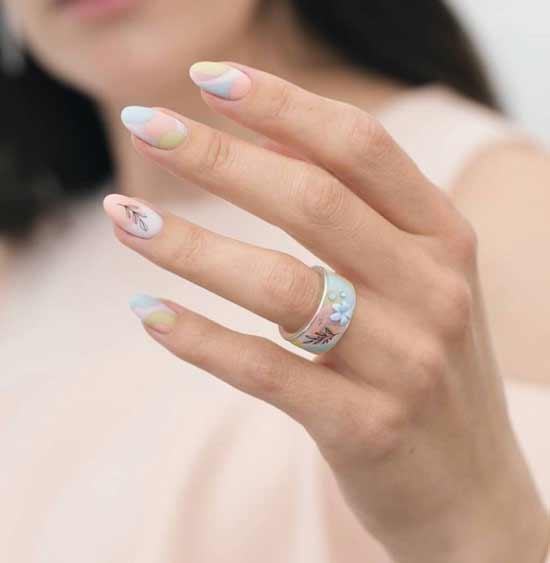 Delicate spring nail art