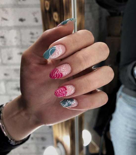 Bright spring nail design