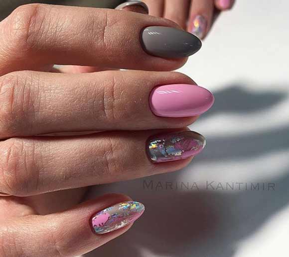 Spring multicolored manicure