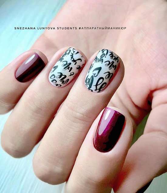 Heart-themed manicure variations