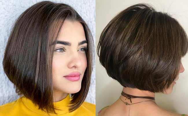 Short length bob back and side view