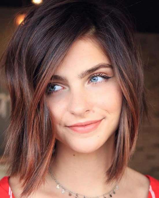 Cascading short haircut for women