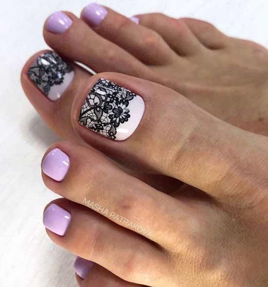 Openwork pedicure