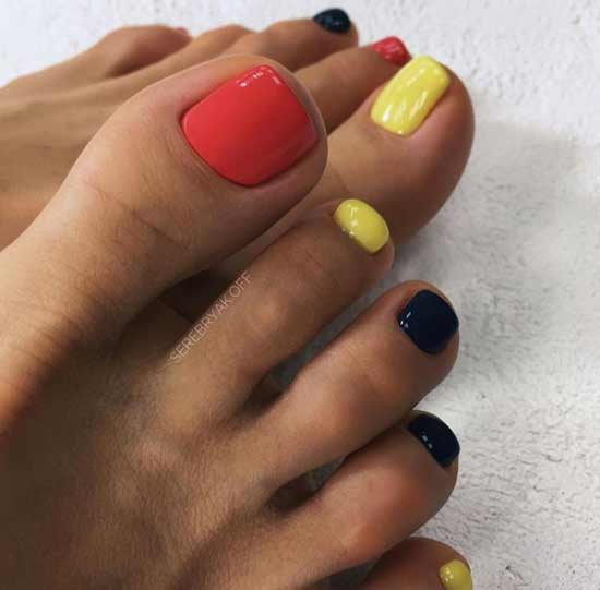 Multi-colored pedicure