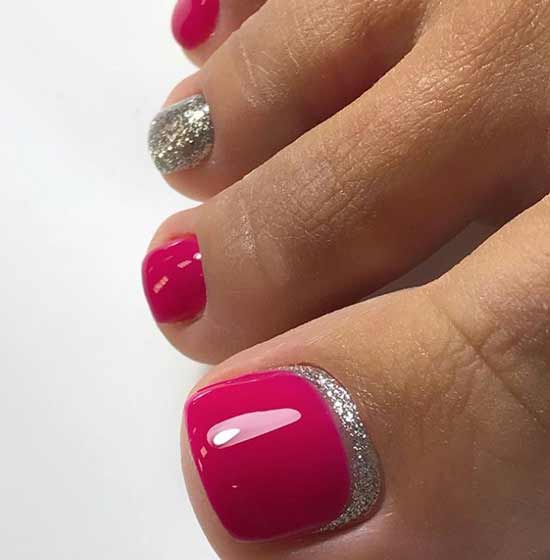 Fuchsia pedicure