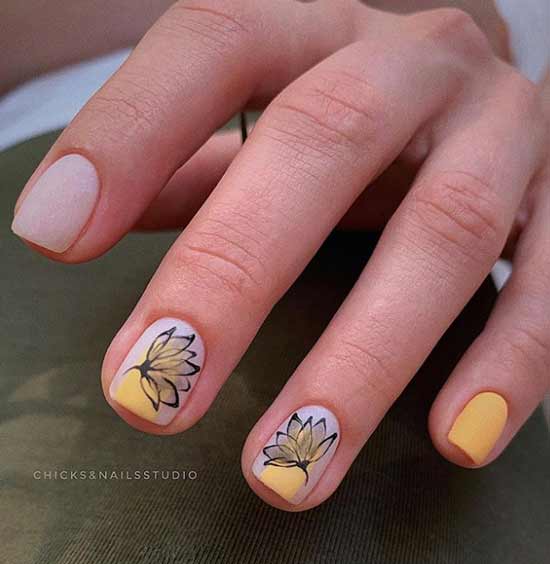 Beautiful manicure spring