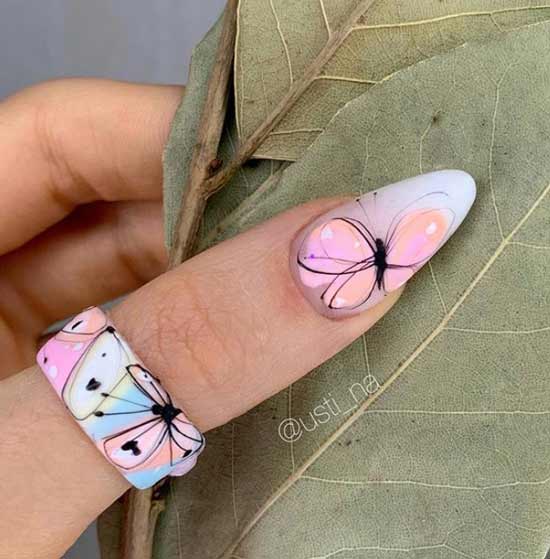 Butterfly manicure