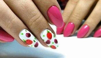 Manicure with fruits and berries