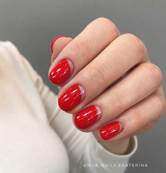 Summer red nail design