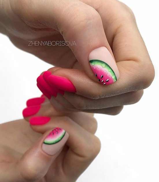 Manicure with fruits