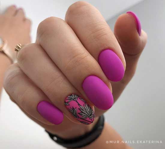 Nail art fuchsia