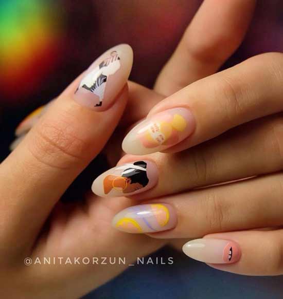 Drawings on nails