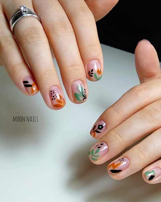 manicure negative space for spring