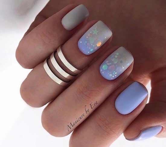 Mint lilac glitter