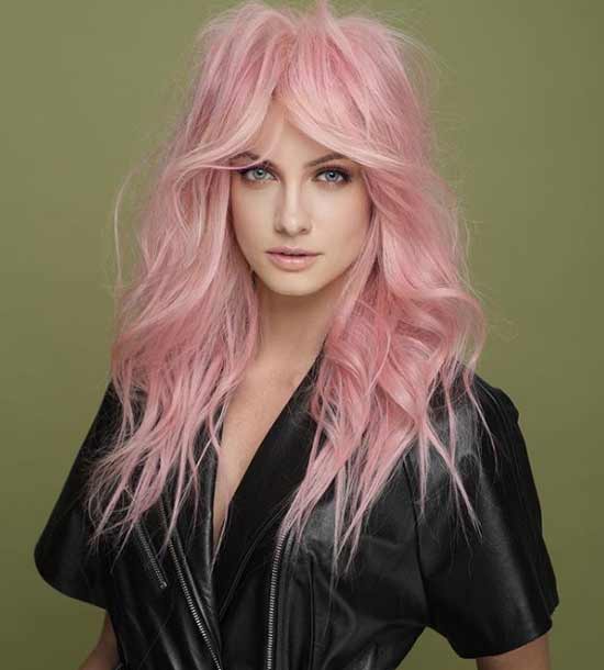 Dyeing long hair pink