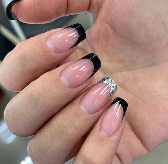 Black on long nails