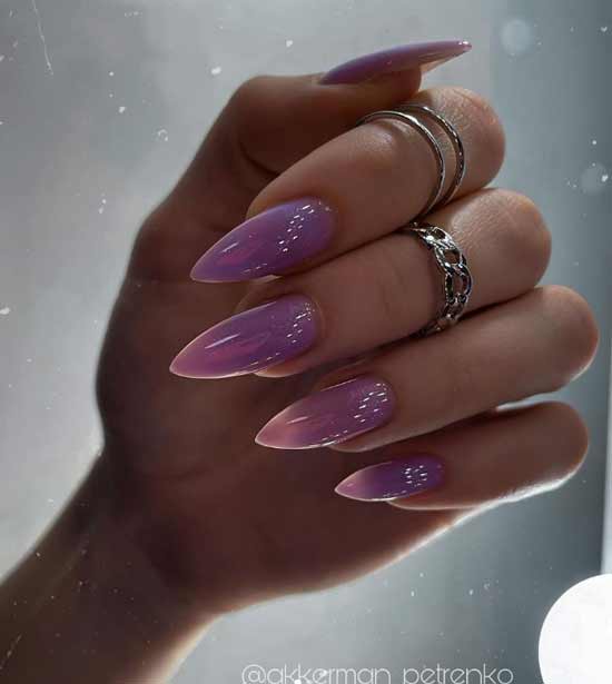 Plain lilac manicure