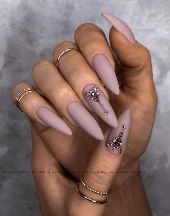 Beige nails sharp