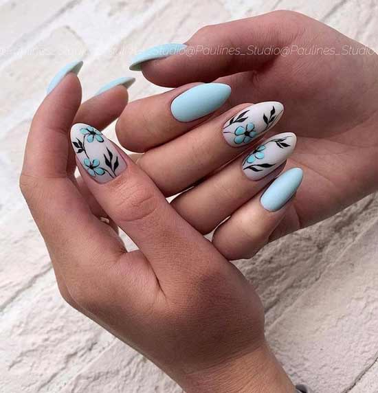 Almond-shaped nail designs