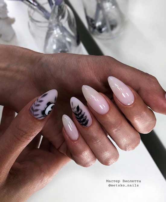 Modern manicure long nails