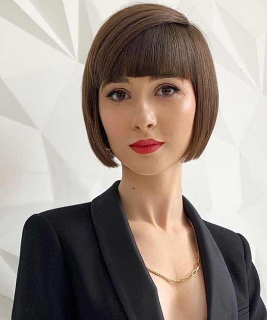 Strict bob with bangs