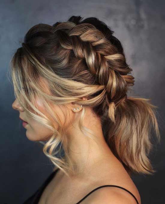 Braided ponytail