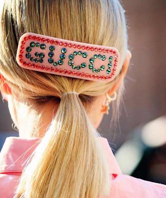 Épingle à cheveux à logo Gucci