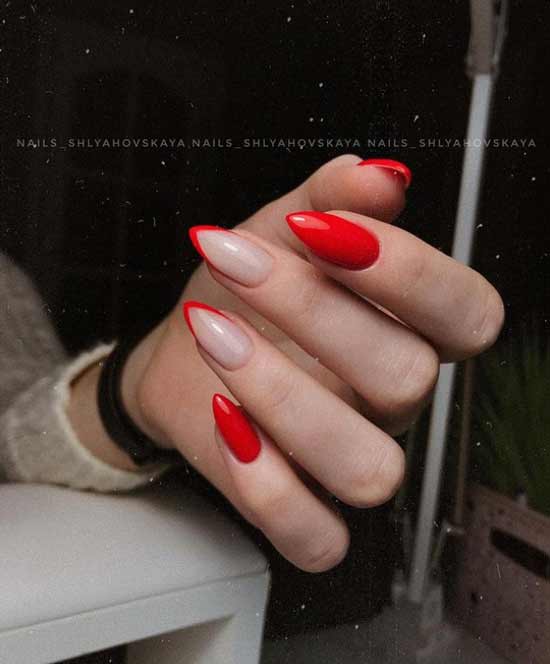 Sharp red manicure