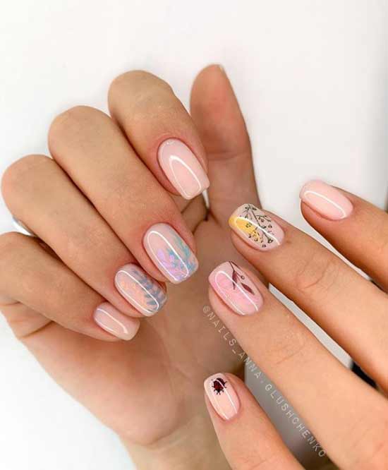 Manicure with drawings