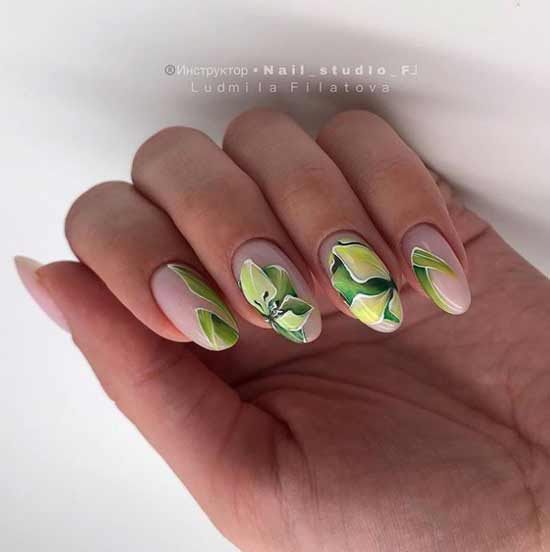 Nail art végétal