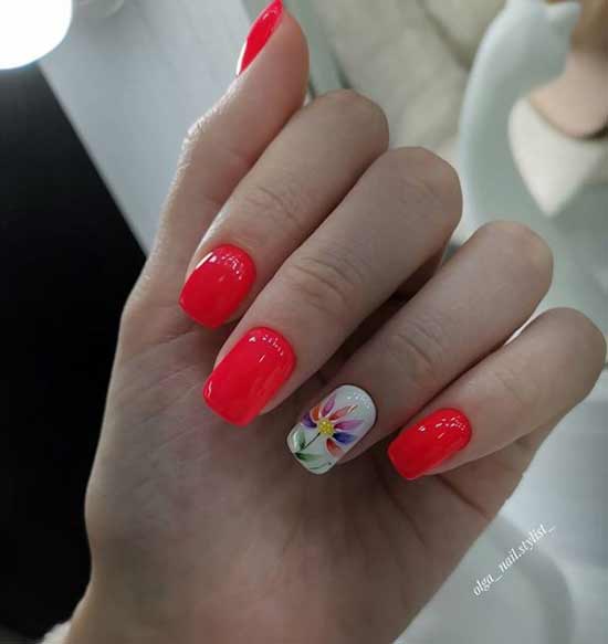 Fleur sur l'ongle