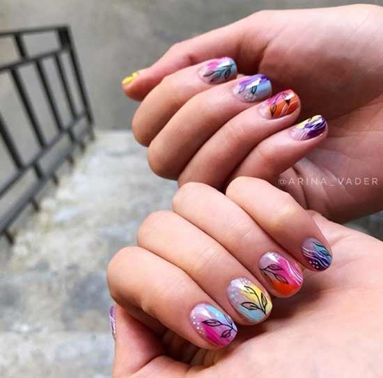 Flowers on all nails