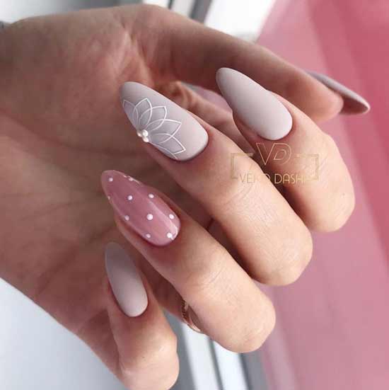 Delicate manicure for girls